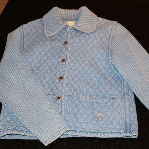 Vintage Blue Willis Womens Quilted Jacket Size S Woven Cotton.